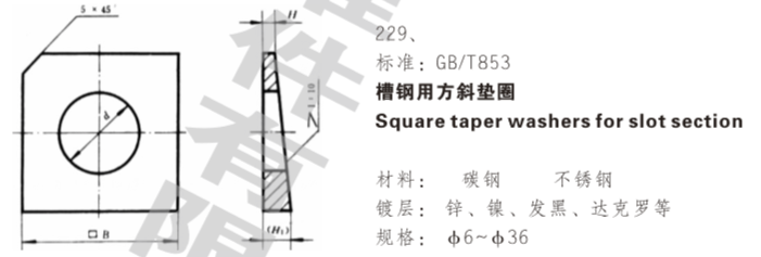 槽钢用方斜垫圈