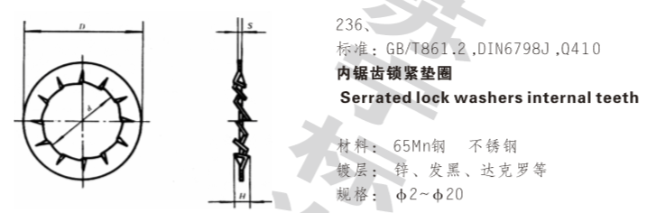 内锯齿锁紧垫圈