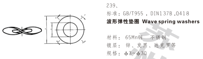 波形弹性垫圈 波形弹性垫圈